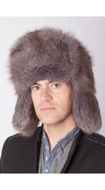 Arctic blue fox fur hat – Russian style